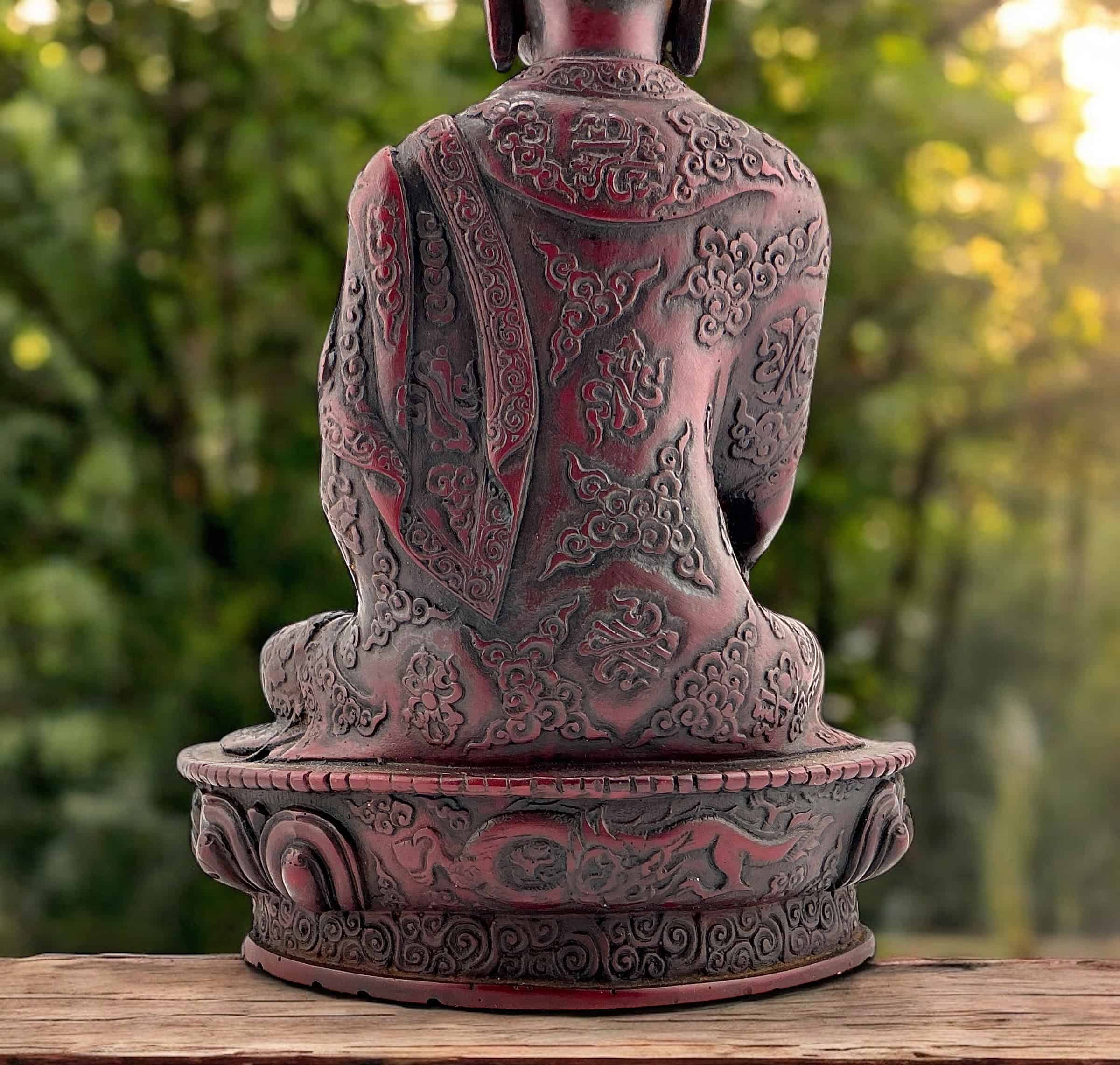 Resin Buddha Statue - 8.5 inches (Cherry) - Image 2
