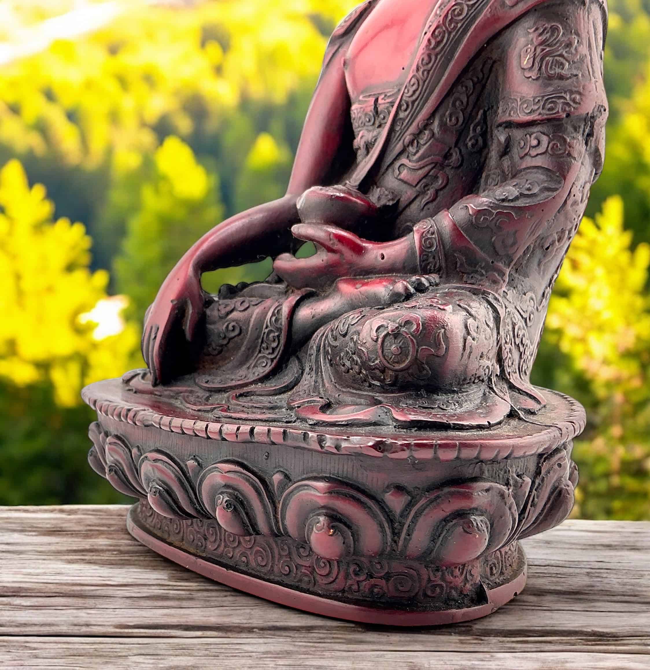 Resin Buddha Statue - 8.5 inches (Cherry) - Image 3